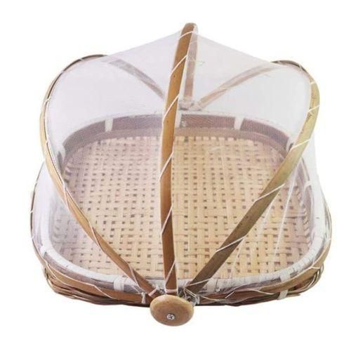 Hand-Woven Food Basket, Bamboo Food Tent Basket,