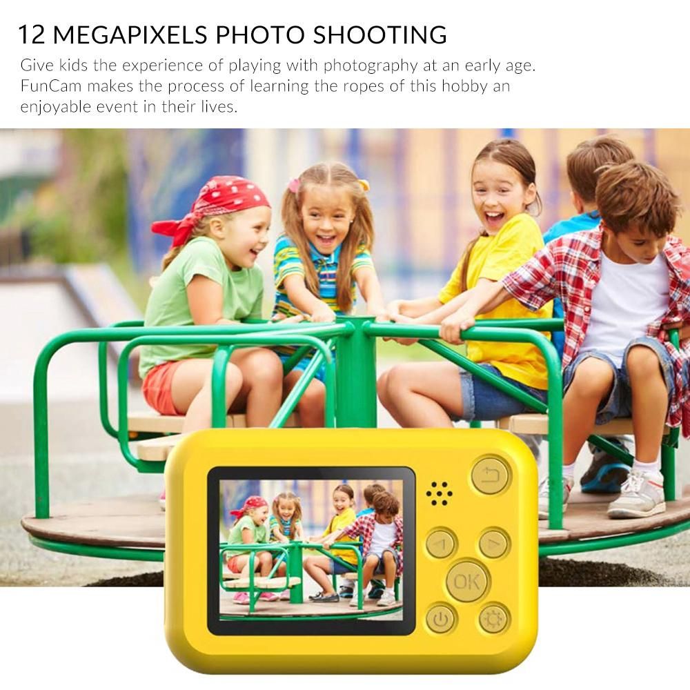 SJCAM FunCam 1080P High Resolution Kids Digital Camera Portable Mini Video Camera with 12 Mega Pixels 2.0 Inch LCD Display Screen for Boys Girls
