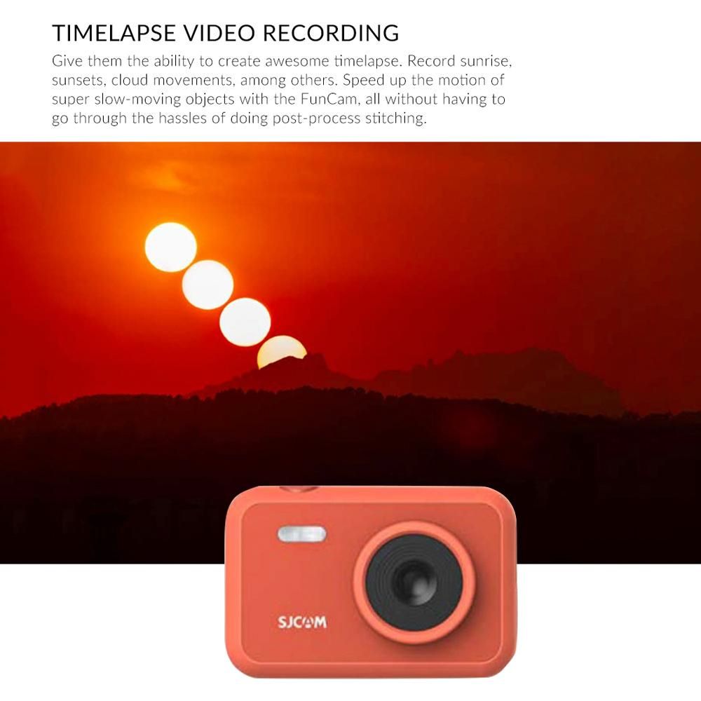 SJCAM FunCam 1080P High Resolution Kids Digital Camera Portable Mini Video Camera with 12 Mega Pixels 2.0 Inch LCD Display Screen for Boys Girls