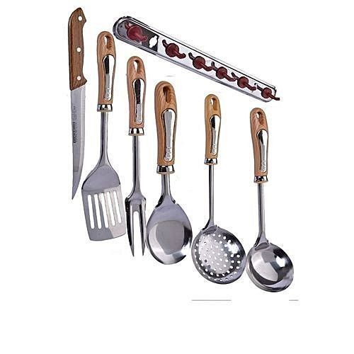 Universal Cooking Spoon Set (7 Piece Metal Spoon)