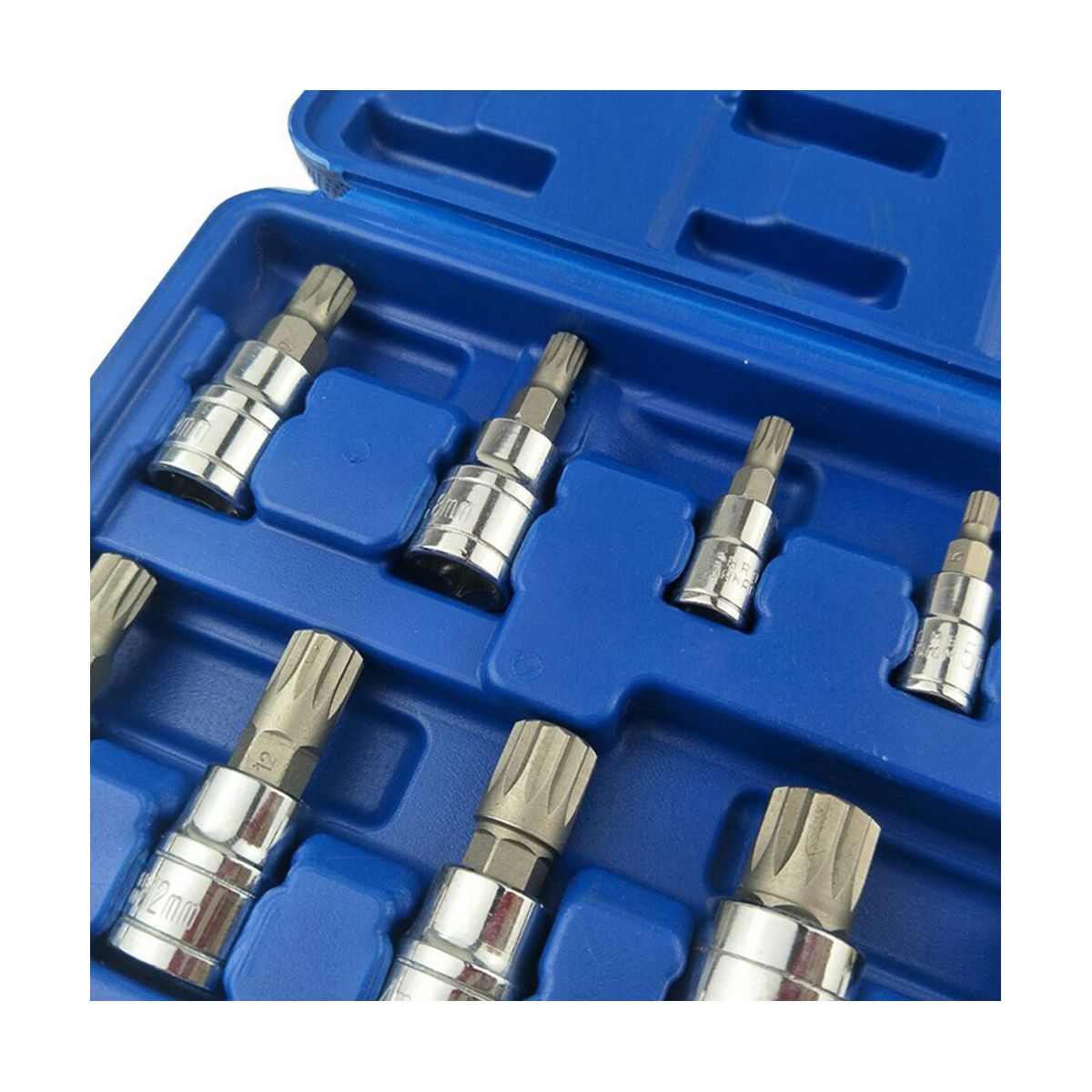 10-Piece Set of Middle Hole 12 Batch Head Sleeve Bit Set 12 Point M Series Sleeve