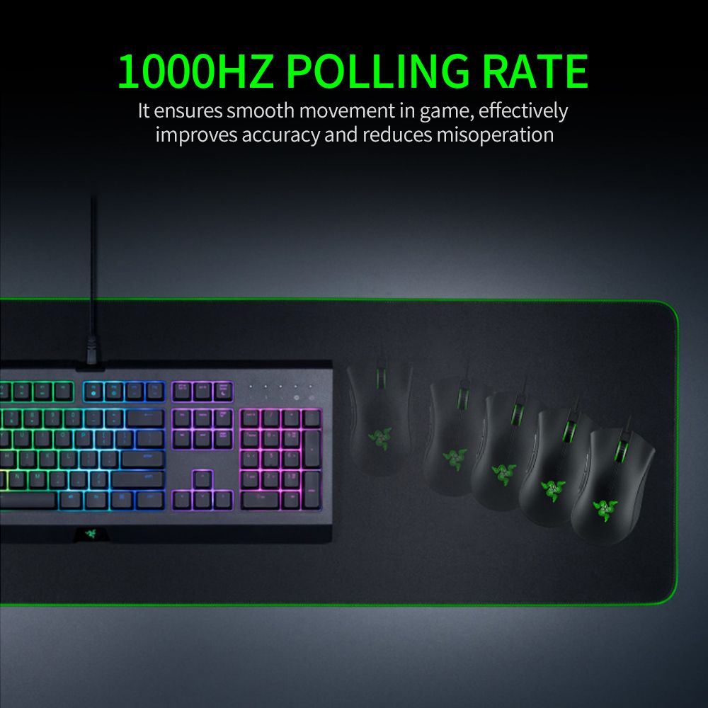 Wired Gaming Mouse Programmable 6400DPI Optical Sensor