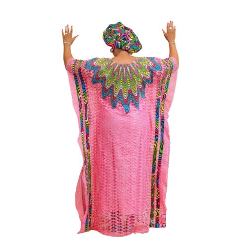 Women's Dry Lace Boubou - Pink