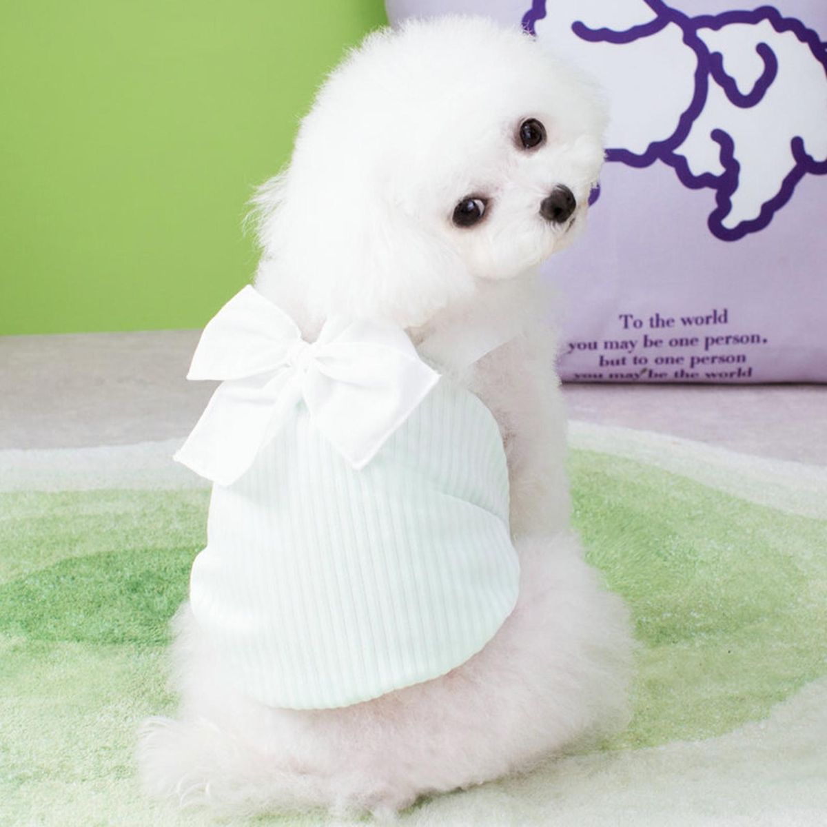 Pet Skirt Cute Bow-knot Dog Skirt Green