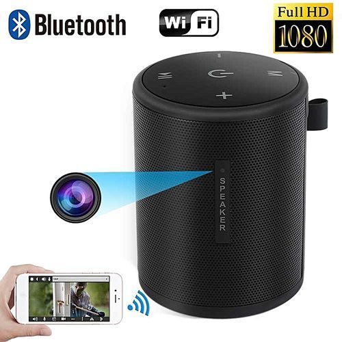 Smart Wifi Bluetooth Wireless Speaker Music Player Hands Free Speaker HD Mini Camera By HT