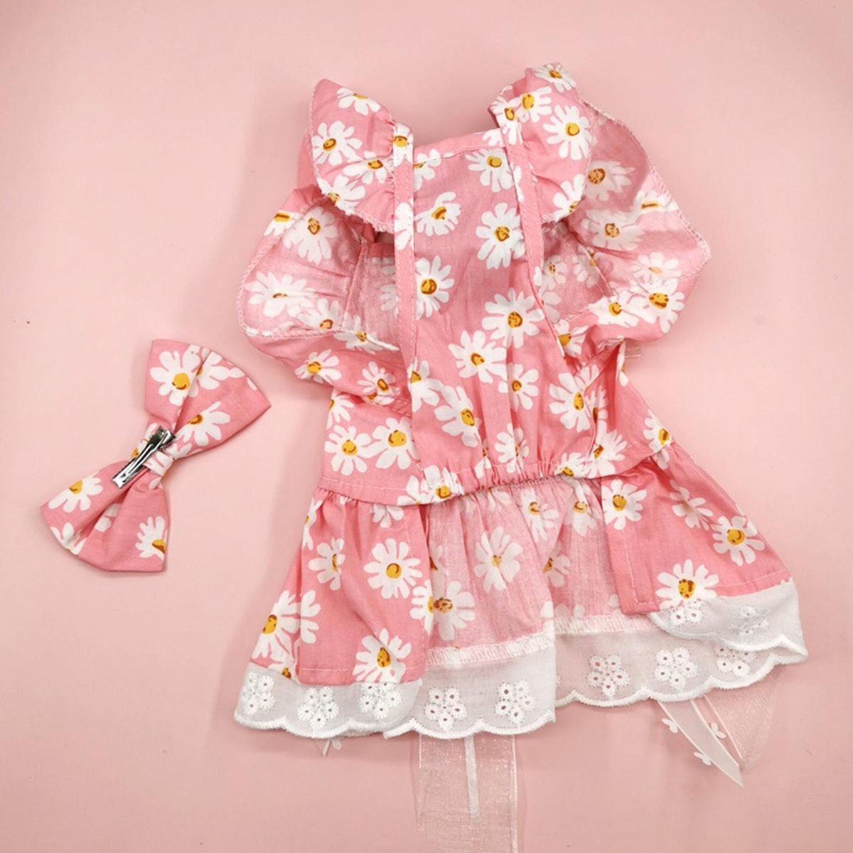 Pet Dress Cat Shirt Pet Dog Dress Summer Clothes Pink