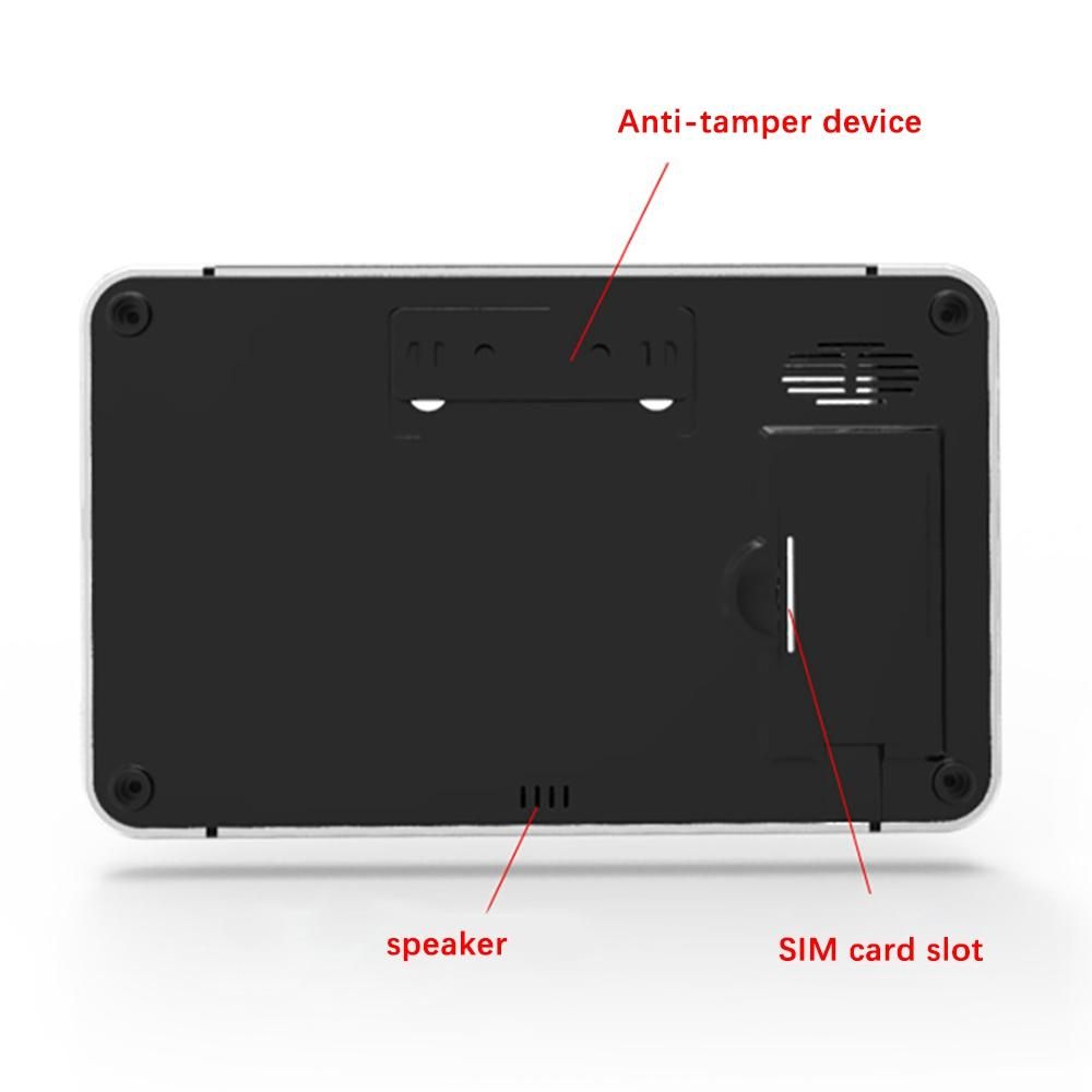 4.3 Inch Full Touch Smart Home Alarm S0S Temperature