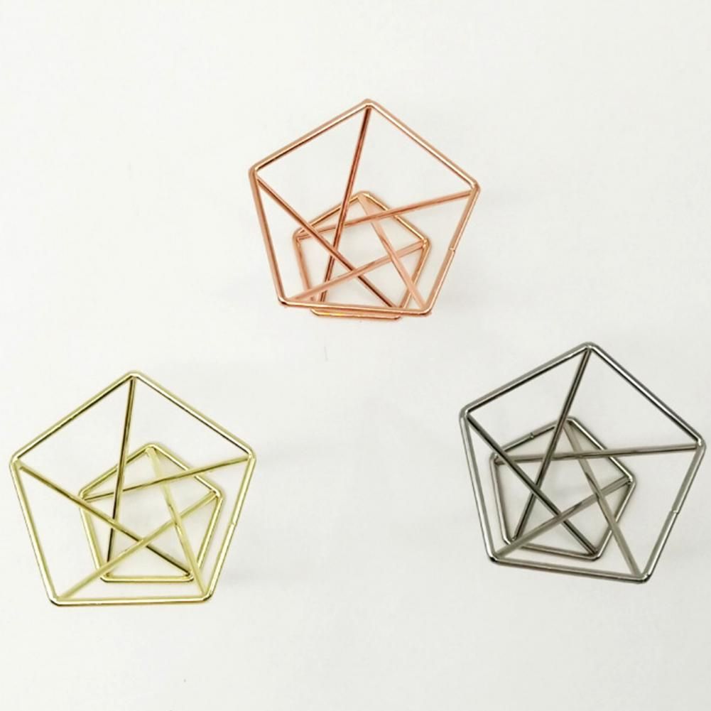 3PCS Geometric Metal Plant Display Rack Elegant Nordic Style Widely Use Air Plant Stand Holder Minimalist Flower Vase For Home Silver