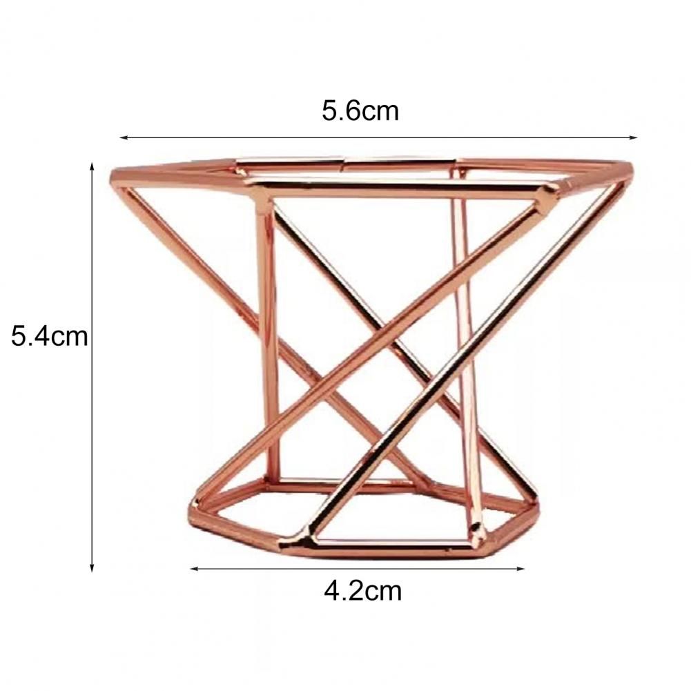 3PCS Geometric Metal Plant Display Rack Elegant Nordic Style Widely Use Air Plant Stand Holder Minimalist Flower Vase For Home Silver