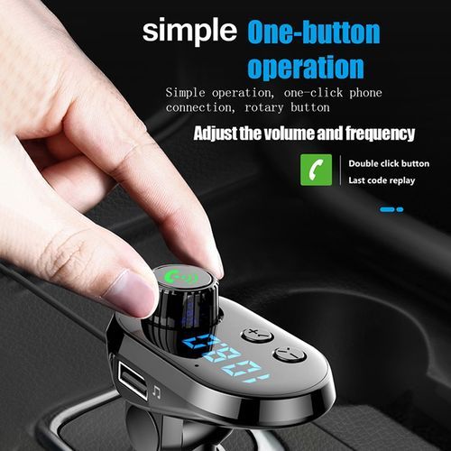 Q15 Multifunctional Car Dual USB 3.1A Charger Bluetooth FM Transmitter With 3 In 1 Cable (Orange)