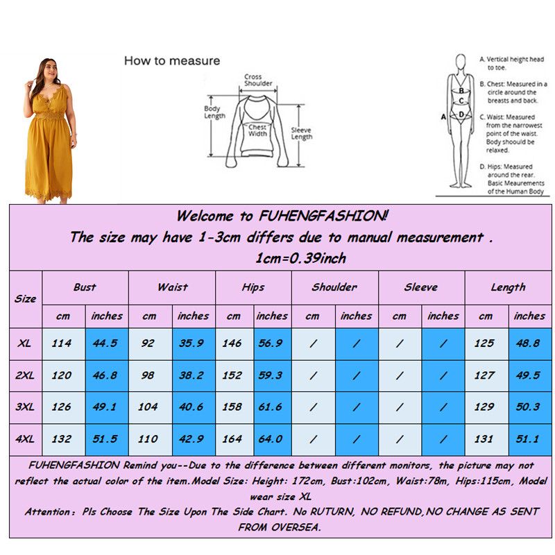 XL-4XL Women V Neck Sleeveless Slim Fit Plus Size Jumpsuit Romper Yellow 2530