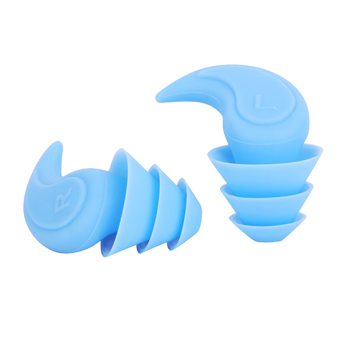 Noise Reduction Ear Plugs Silicone Sound Blocking For Sleep Blue