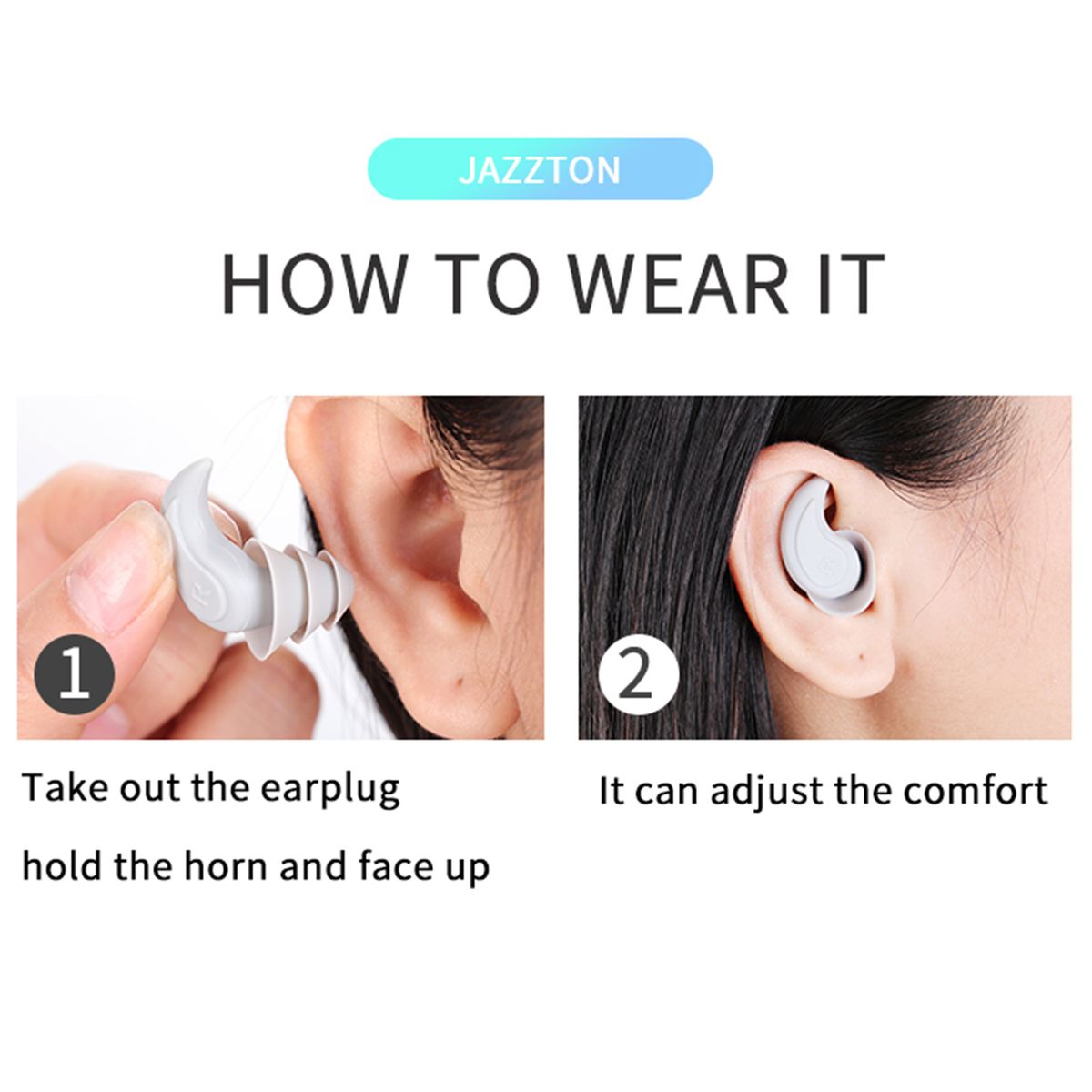 Noise Reduction Ear Plugs Silicone Sound Blocking For Sleep Blue