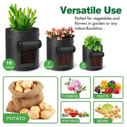 Potato Grow Bags 7 Gallon With Flap,4Pcs Plant
