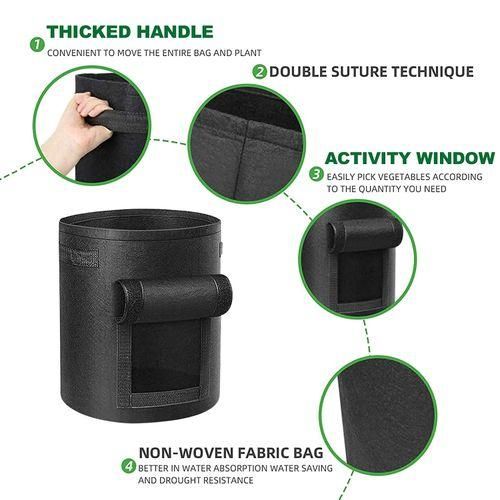 Potato Grow Bags 7 Gallon With Flap,4Pcs Plant