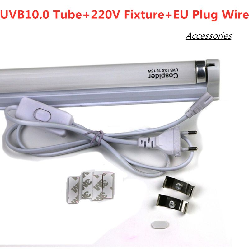 UVB 5.0 10.0 Reptile CFL Fluorescent Linear Light Lamp Kit