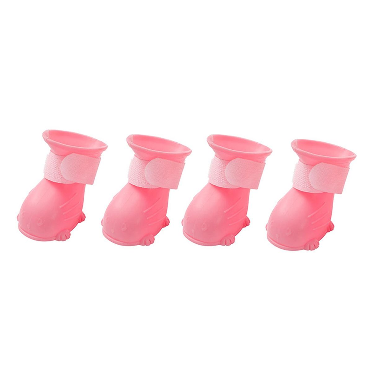 4Pcs Cat Shoes Nail Trim Grooming Pet Cat Dog Foot Covers Pink