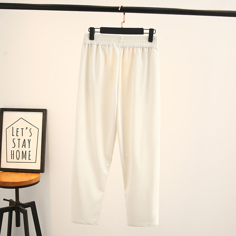 (apricot)Plus Size Harem Pants Women Clothing Loose High Waist Stretch Thin Bottoms Curve Trousers Summer 2023 SAB