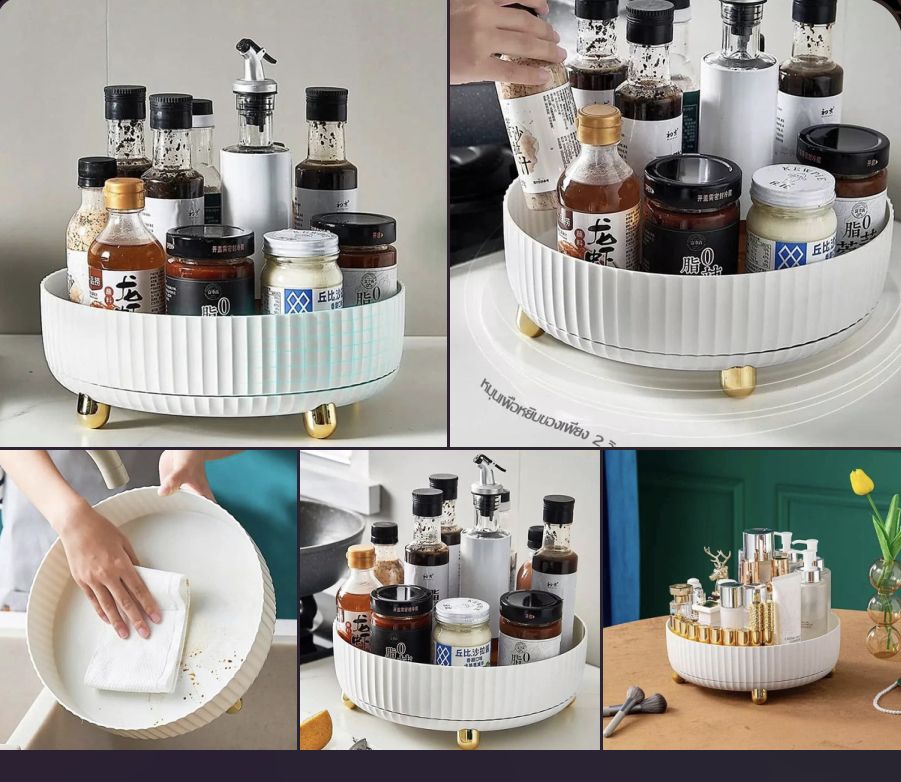 Lazy Susan Rotating Spice Rack Turntable Decorative For Jars