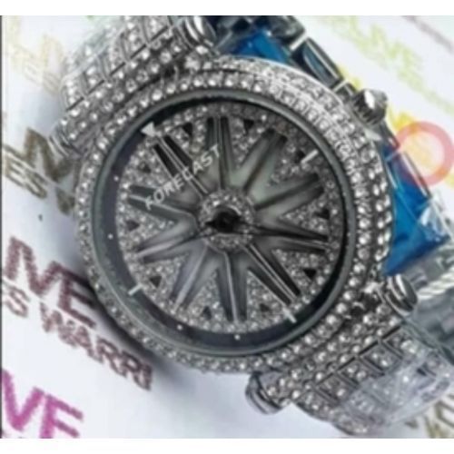 Rhinestone Straps Spinning Wrist-Watch -