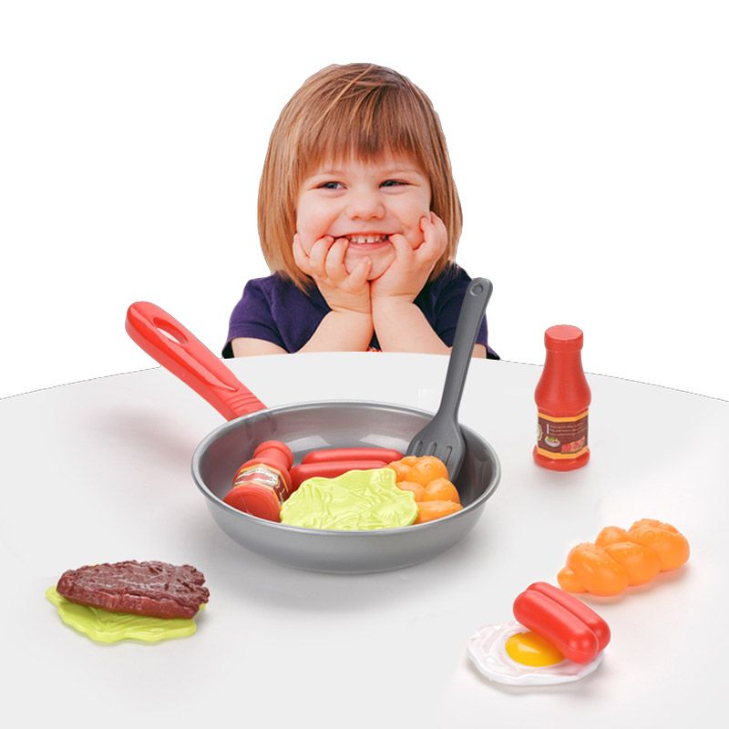 Children Kitchen Food Toys Simulation Frying Pan Vegetables