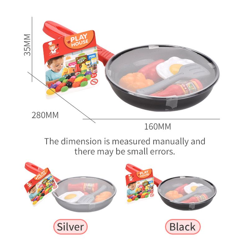 Children Kitchen Food Toys Simulation Frying Pan Vegetables