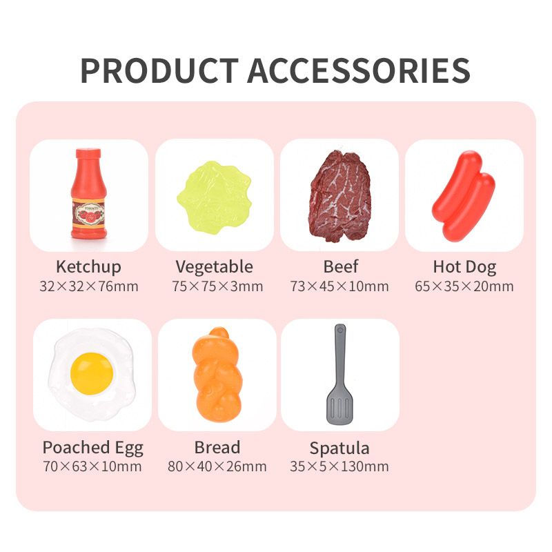 Children Kitchen Food Toys Simulation Frying Pan Vegetables