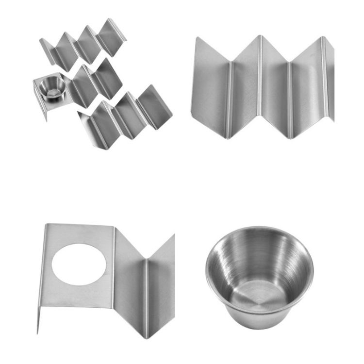 2 PCS Baking Stainless Steel Pancake Rack With Handle