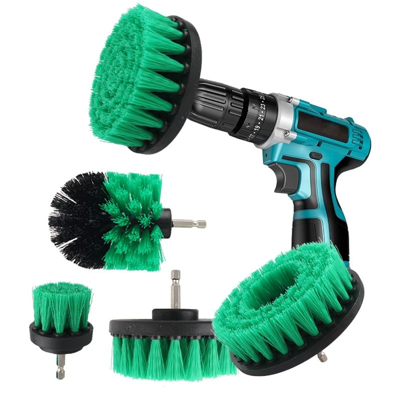 Drill Brush Attachment Kit Electric Scrubber Cleaning Cleaning Brush Tool Kit For Cleaning Car Wheels Tires Glwindows-Gift Giveaway