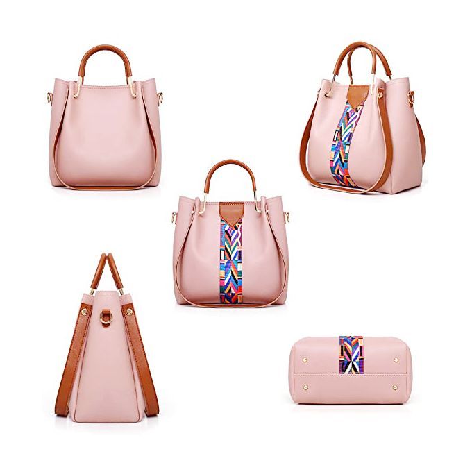 4 In 1 Bag Set Ladies Handbags Bags - Pink