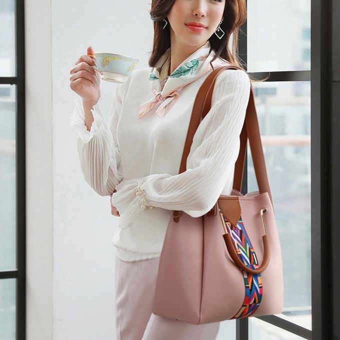 4 In 1 Bag Set Ladies Handbags Bags - Pink