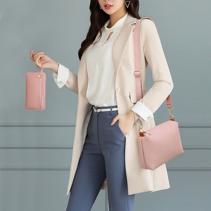 4 In 1 Bag Set Ladies Handbags Bags - Pink