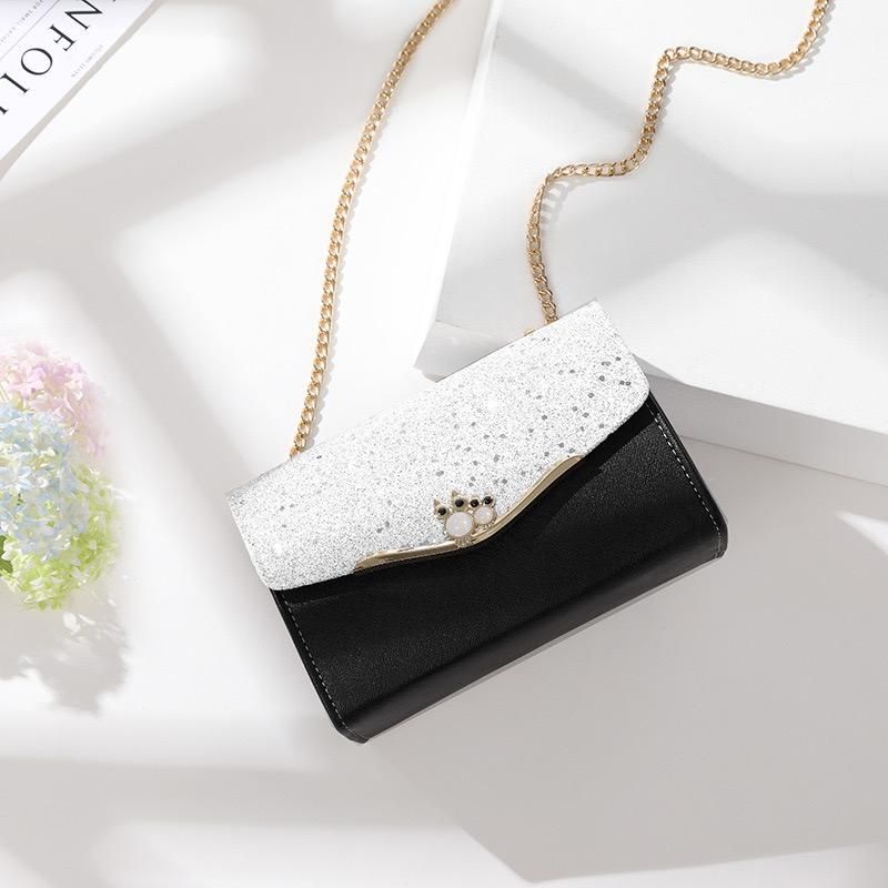 High-Classy Female Crossbody Handbags/Shoulder Bag - Blk/Wht