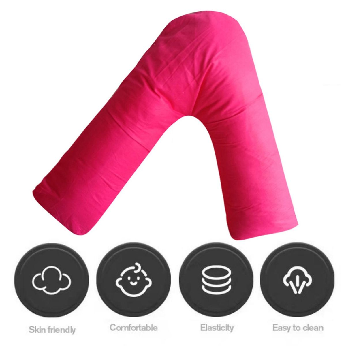 Pregnancy Pillow V-shaped Pregnancy Pillow Rose Red