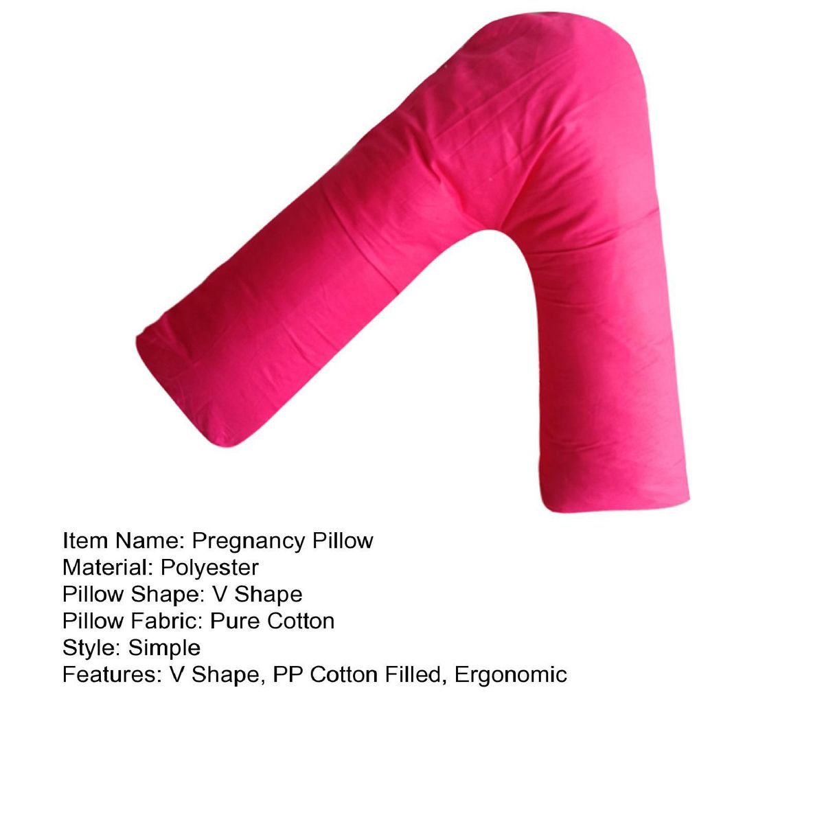 Pregnancy Pillow V-shaped Pregnancy Pillow Rose Red