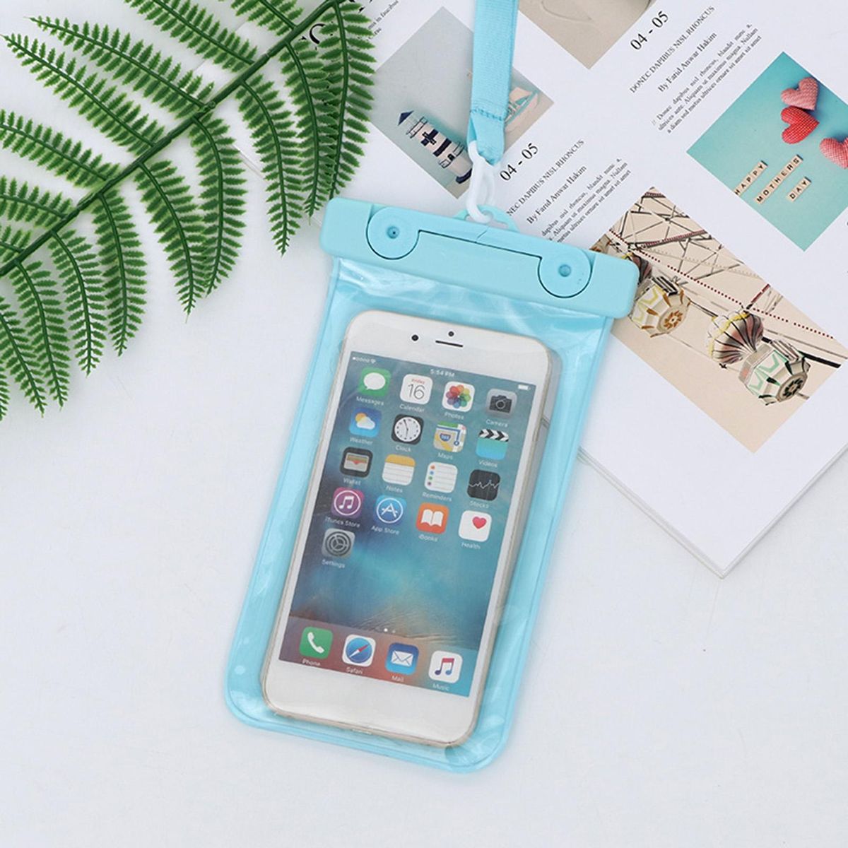 Phone Waterproof Case Water Resistant Phone Waterproof Bag Blue