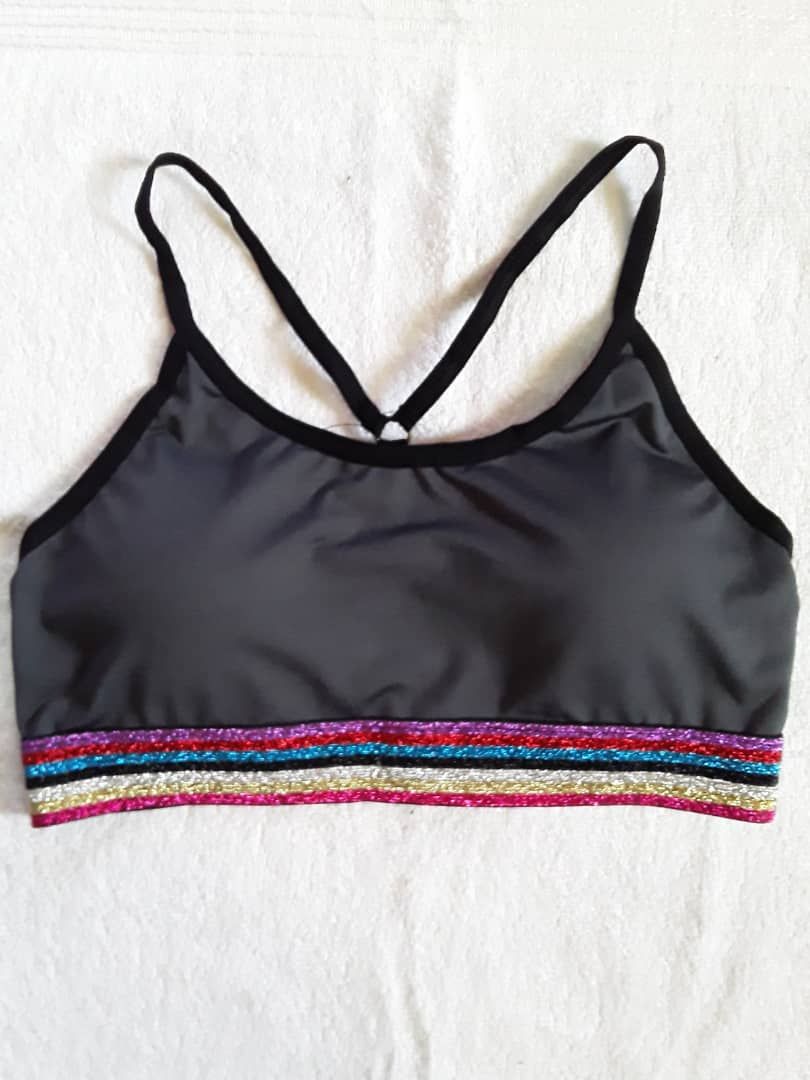 Turkish Women Sports Singlet Bra  (S/M/L) Bra Size - Dark Grey
