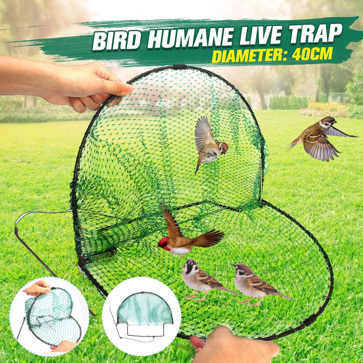 (30cm)Traps For Bird Trap Catcher Pigeon Hunting Net Leghold