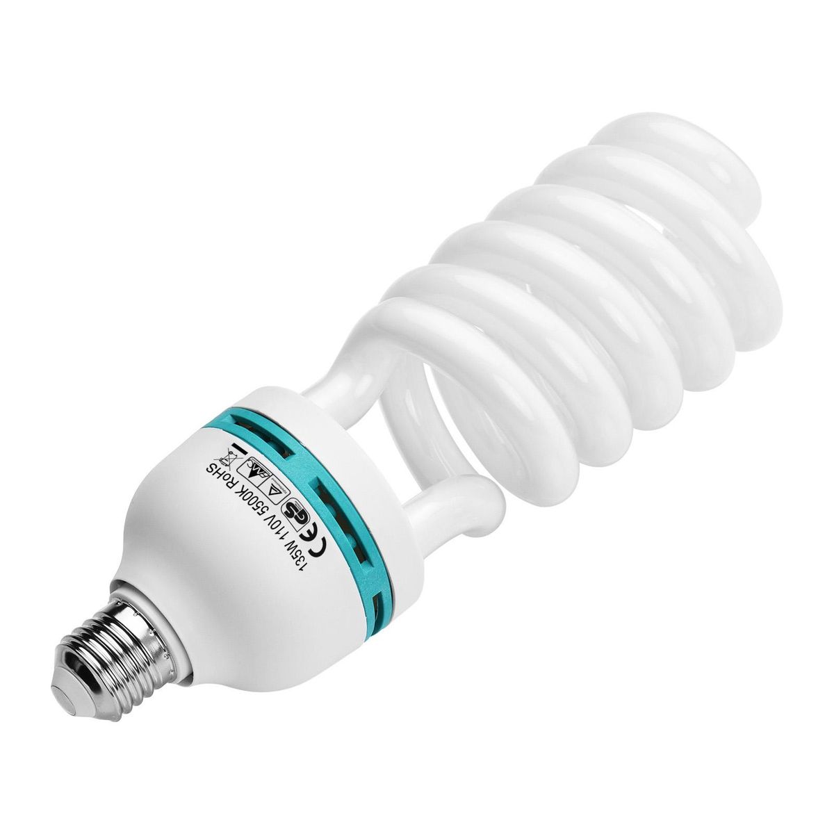 Spiral Fluorescent Light Bulb 135W 5500K Daylight E27 Socket 110V Energy Saving for Studio Photography Video Lighting