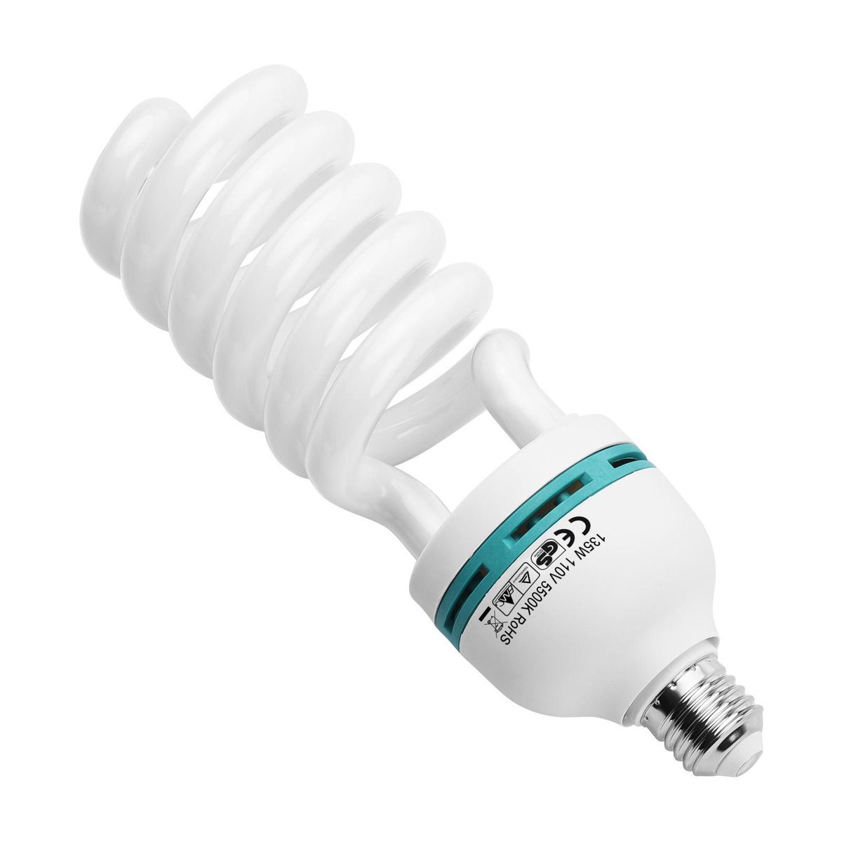 Spiral Fluorescent Light Bulb 135W 5500K Daylight E27 Socket 110V Energy Saving for Studio Photography Video Lighting