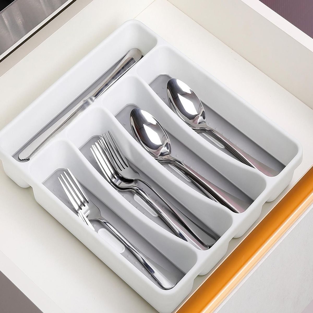 Cutlery Tray Insert Kitchen Plastic Drawer Draw Organizer For Home RV