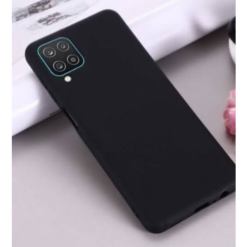Silicone Back Cover For Samsung A12 - Black