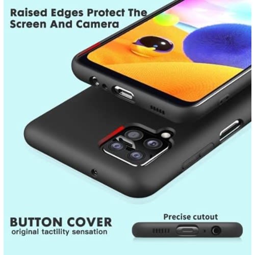 Silicone Back Cover For Samsung A12 - Black