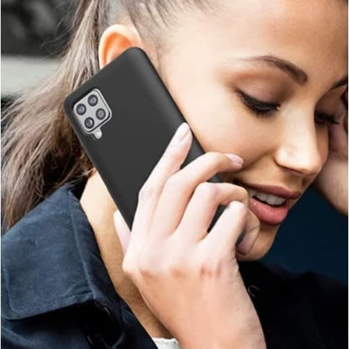 Silicone Back Cover For Samsung A12 - Black