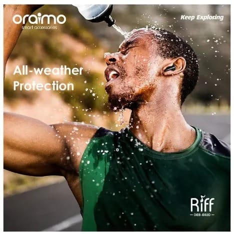 Oraimo Riff True Wireless Earbuds - Black