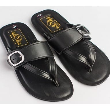 Men's Line And Buckle Palm Slippers