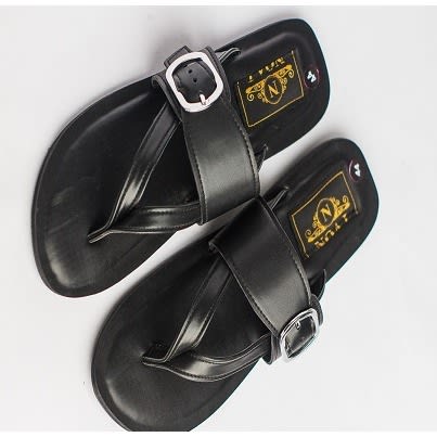 Men's Line And Buckle Palm Slippers