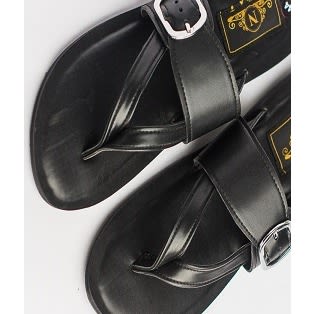 Men's Line And Buckle Palm Slippers