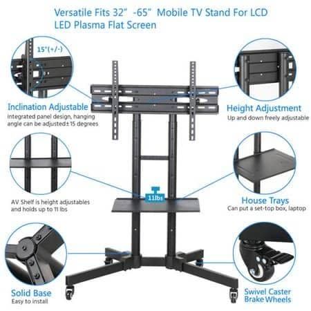 Mobile Tv Stand - Fits 32"-65" TV