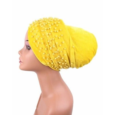 Double Wrap Beaded Net Turban